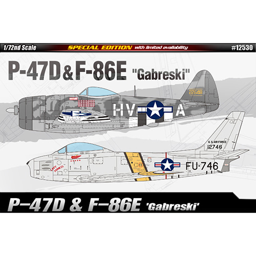 [ACA12530] 1/72 P-47D &amp; F-86E Gabreski 가브레스키 Special Edition