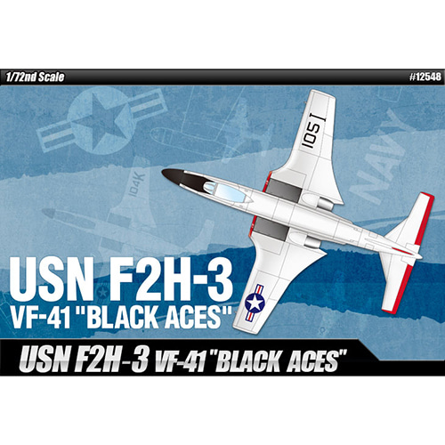 [ACA12548] 1/72 미해군 F2H-3 VF-41 블랙에이스